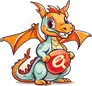 Preisdrache-Maskottchen